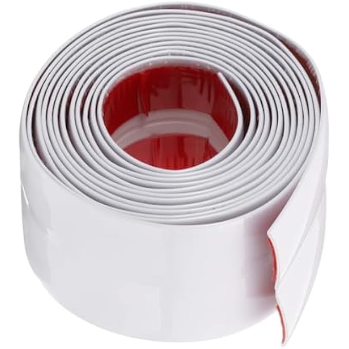 WALL MOLDING TRIM 2.4" 10 FT FLEXIBLE CAULK STRIP PEEL AND STICK WALL CORNER PROTECTOR SELF ADHESIVE WALL MOLDING STRIP FOR WALL EDGE NOOK CEILING, WHITE - Image 3