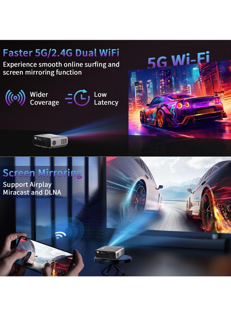 AROAQ - YG320 Portable Mini Projector with LED Display and HD 1080P Resolution for Home Entertainment - Image 1