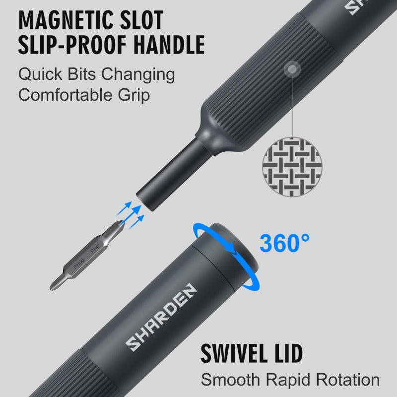 Sharden 27-In-1 Precision Screwdriver Set Multi Bit Small Screwdriver Magnetic Mini Screwdriver Set Pen Style Manual Repair Tool Kit For Eyeglass  Watch  Computer  Jewelers  Laptop  Electronics  Phone - Image 3