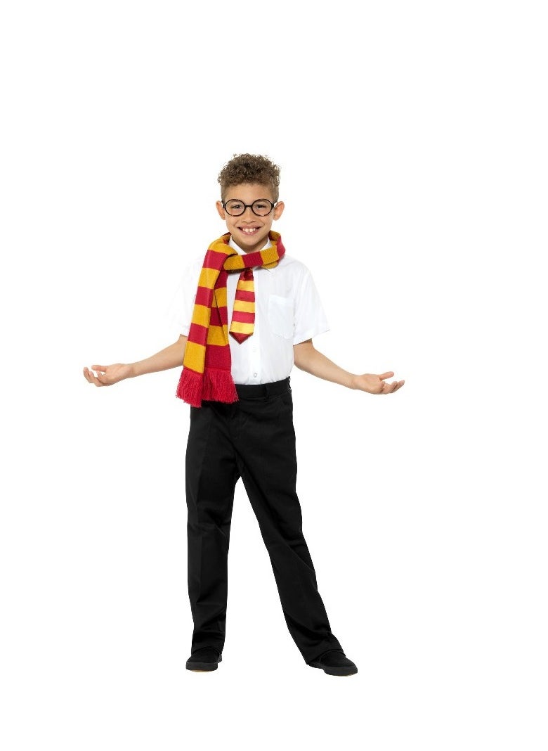 Smiffys - School Fancy Dress Set Scarf Tie & Glasses Book Day Harry Kit - Image 1