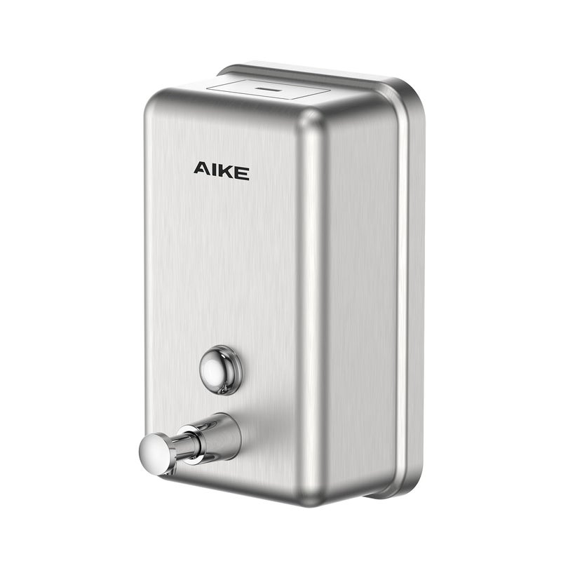 AIKE 37oz Surface Mount Stainless Steel Soap Dispenser for CommercialBrushed Stianless Steel Finish Model AK1003