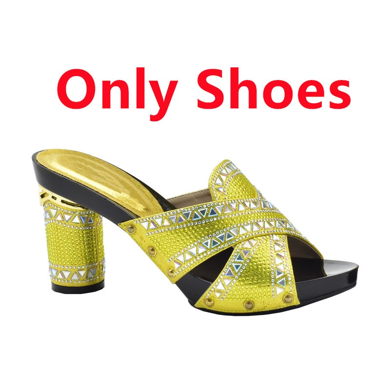 Evening With Diamond Shoe Bag Hollow High Heel Round Toe Sandals With Hand Bag Fashion Dinner Suit - Image 1