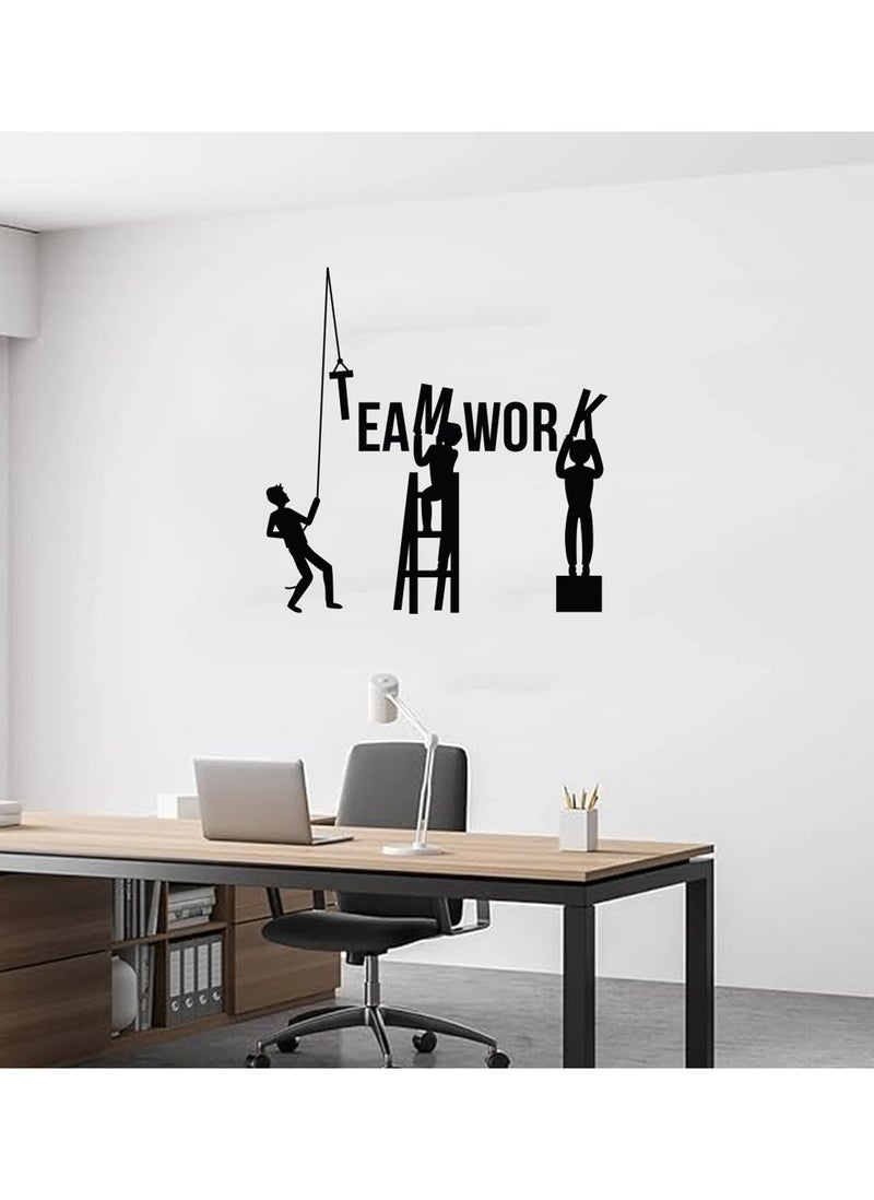 ملصق حائط اقتباسات العمل الجماعي، فنون الحائط ديكور المنزل ملصقات الحائط، 90x90 سم من Spoil Your Wall