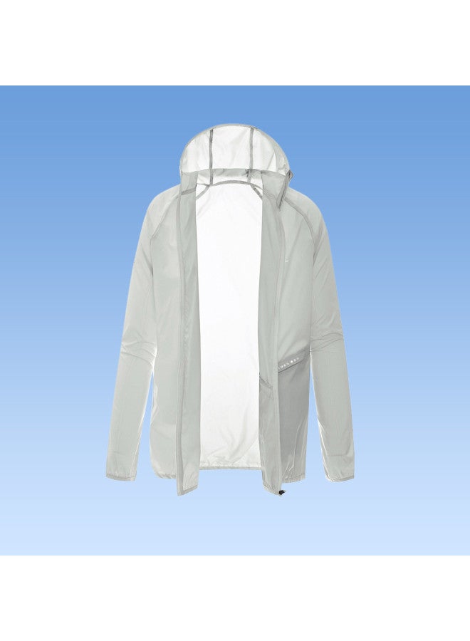 كاميل سترة واقية من الشمس باللون الأبيض البارد 25 واقي شمسي صيفي ملابس رياضية خفيفة الوزن ملابس خارجية سترة قابلة للتنفس للنساء والرجال ملابس واقية من الشمس - Image 3