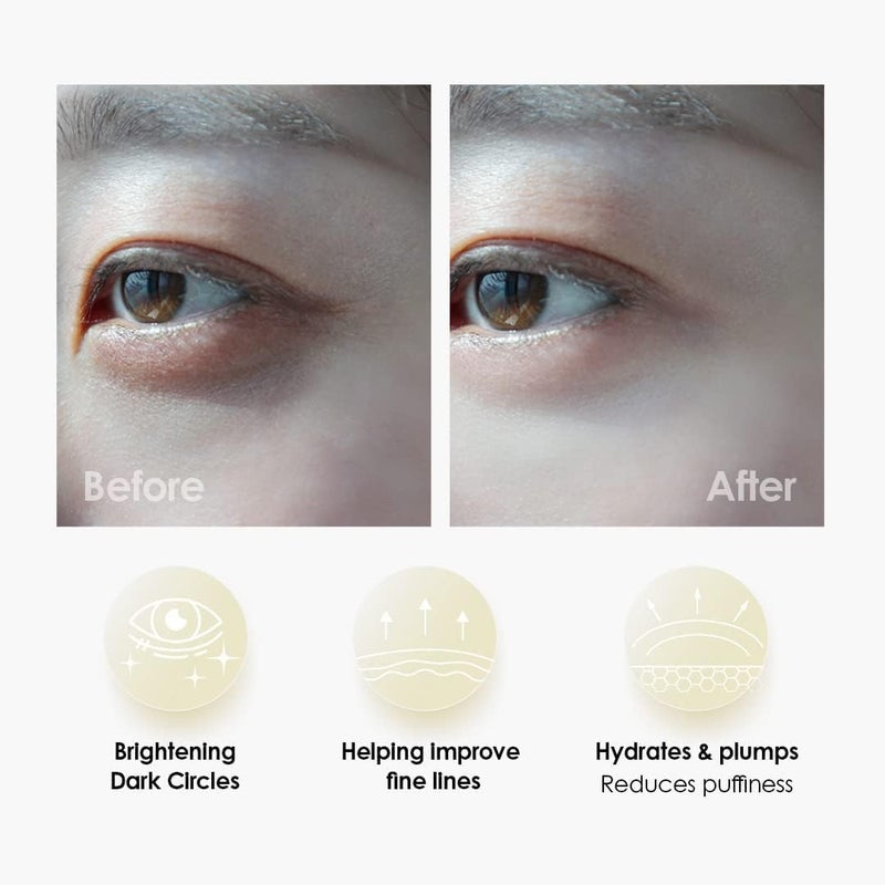 glowiest Sweet Dreams Collagen Glow Gold Eye Masks l Korean Under Eye Patches Puffy Eyes, Dark Circles & Wrinkles | Collagen, Niacinamide, Hyaluronic Acid & Peptides | Hydrating Eye Treatment& Self Beauty Care - Image 4