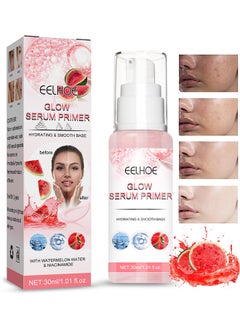 Glow Serum Primer, Glow Boosting Serum For Face Anti-Aging, Luminous Serum Essence Contains Nicotinamide And Watermelon Extract, Suitable For Moisturizing 30 ML