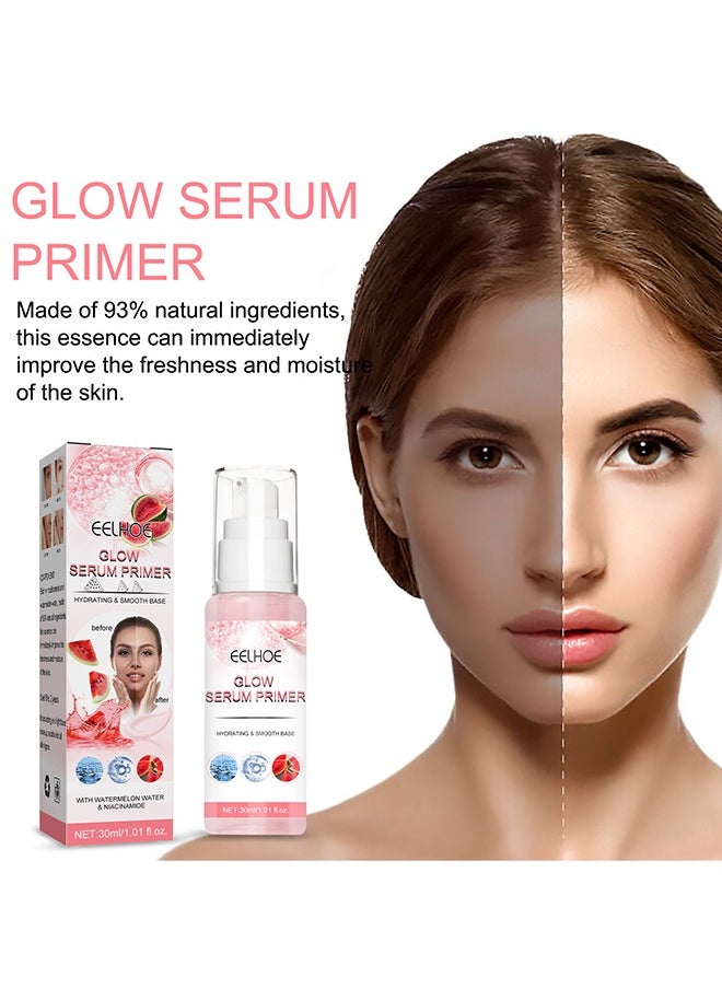 EELHOE - Glow Serum Primer, Glow Boosting Serum For Face Anti-Aging, Luminous Serum Essence Contains Nicotinamide And Watermelon Extract, Suitable For Moisturizing 30 ML - Image 1