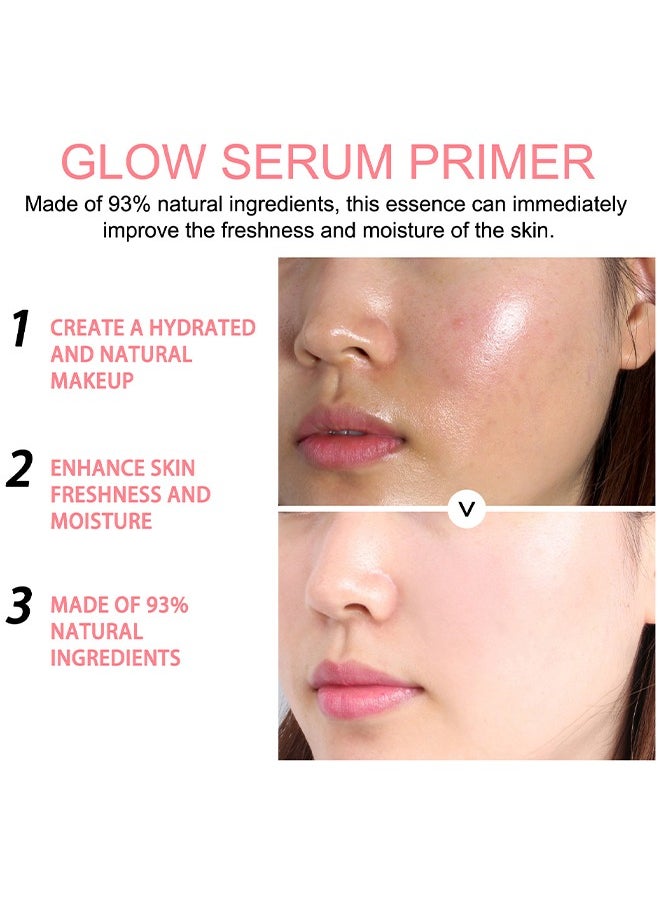 EELHOE - Glow Serum Primer, Glow Boosting Serum For Face Anti-Aging, Luminous Serum Essence Contains Nicotinamide And Watermelon Extract, Suitable For Moisturizing 30 ML - Image 1