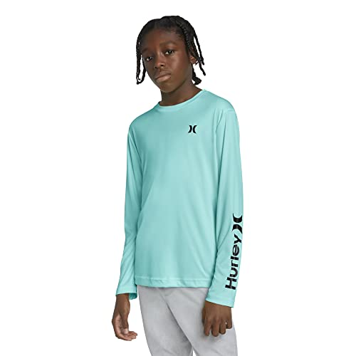 Hurley Boys' Long Sleeve Rash Guard Shirt, Tropical Twist, S - Image 2