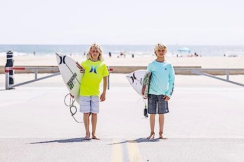Hurley Boys' Long Sleeve Rash Guard Shirt, Tropical Twist, S - Image 3