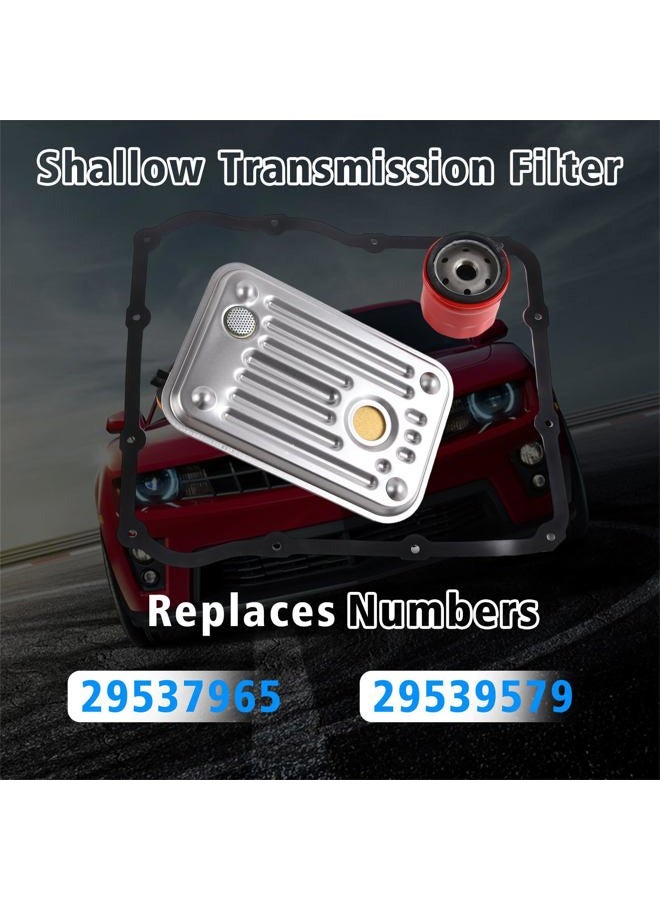 Lougfeu Transmission Filter Kit for Allison 1000 2000 Series,Fit for 2001-2010 Chevy Silverado/GMC Sierra 2500 3500HD， Internal Shallow Filter＆ External Spin On Filter ，Replaces OE 29539579 29537965 - Image 2