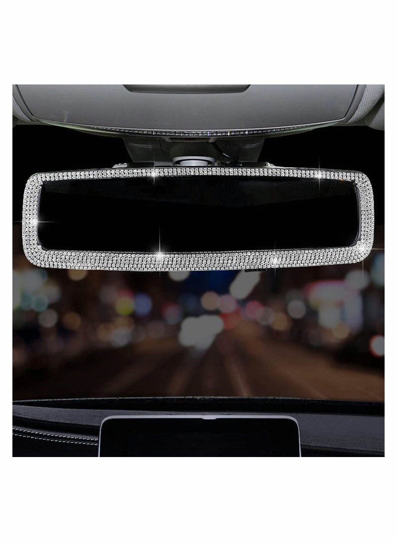 Bling Rhinestone Car Rear View Mirror - Image 1