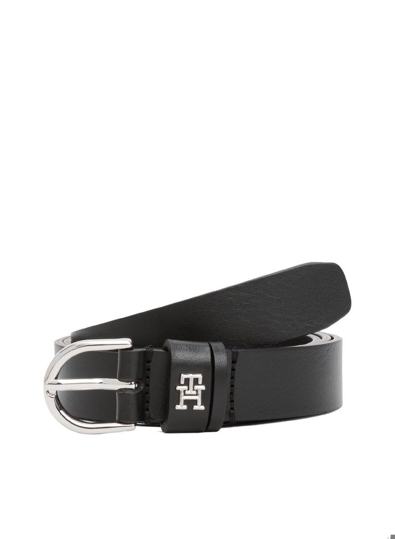 TOMMY HILFIGER Essential TH Monogram Leather Belt - Image 1
