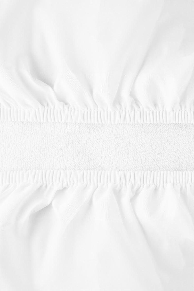 Cotton home Textured Terry Cotton Mattress Protector, White  - Image 2