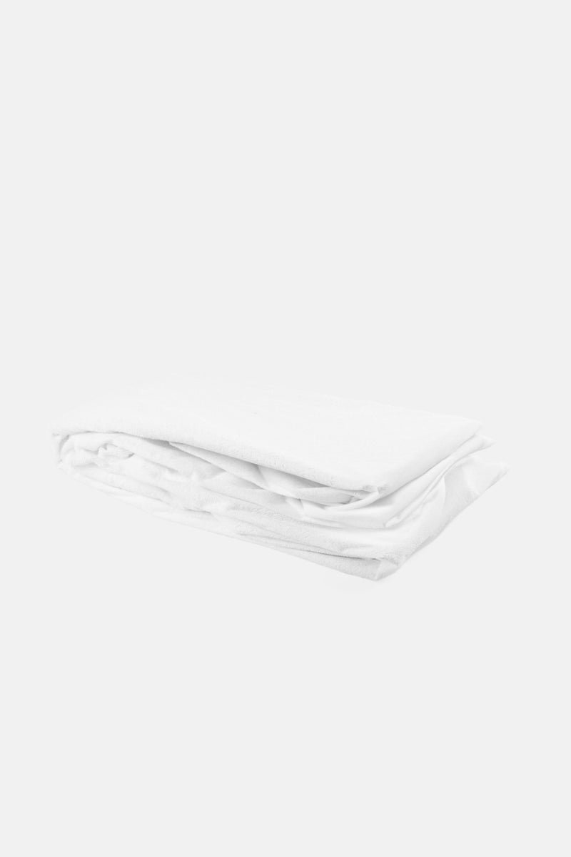Cotton home Textured Terry Cotton Mattress Protector, White  - Image 3