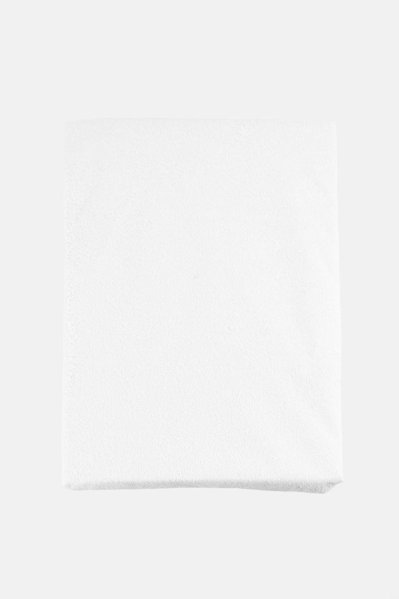 Cotton home Textured Terry Cotton Mattress Protector, White  - Image 1