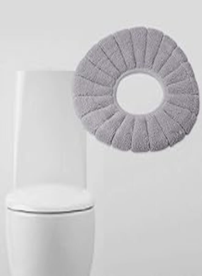 KOBSAINF Bathroom Super Soft Thicker Heated Toilet Seat Cover Pads Toilet Stretchable Washable Cloth seat Warmer Cover