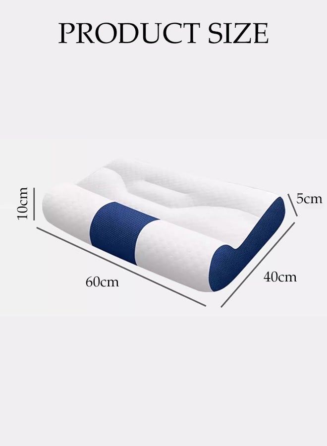 DUNISO 3D Memory Foam Pillow Comfortable Supportive Neck pillow Cervical Orthopedic Deep Sleep Neck Pillow Ergonomic Supportive Washable Cervical Pillow High-Density Memory Foam Neck Bolster Pillow for Side,Back,Stomach Sleepers - Image 4