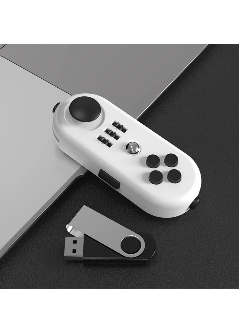 AROAQ Fidget Sensory Toy, Portable Stress Relief Dice Fidget Toy, Fidget Button Controller Multifunctional Game Toy, Decompression Dice Anti Stress Toy For Adults And Kids, (White and Black, Pack Of 2pcs) - Image 4