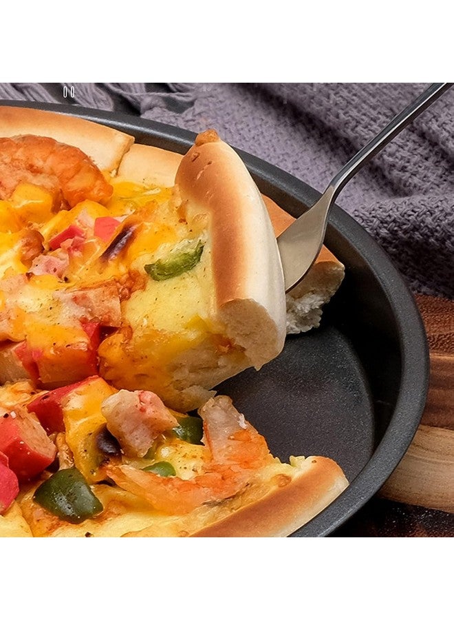 PureBake صينية بيتزا بقطر 9 بوصة من بيور بيك معتمدة من SGS من الفولاذ الكربوني لخبز البيتزا يمكن استخدامها في الميكروويف وفرن OTG، أدوات مطبخ غير لاصقة، صينية بيتزا دائرية - سوداء - Image 4