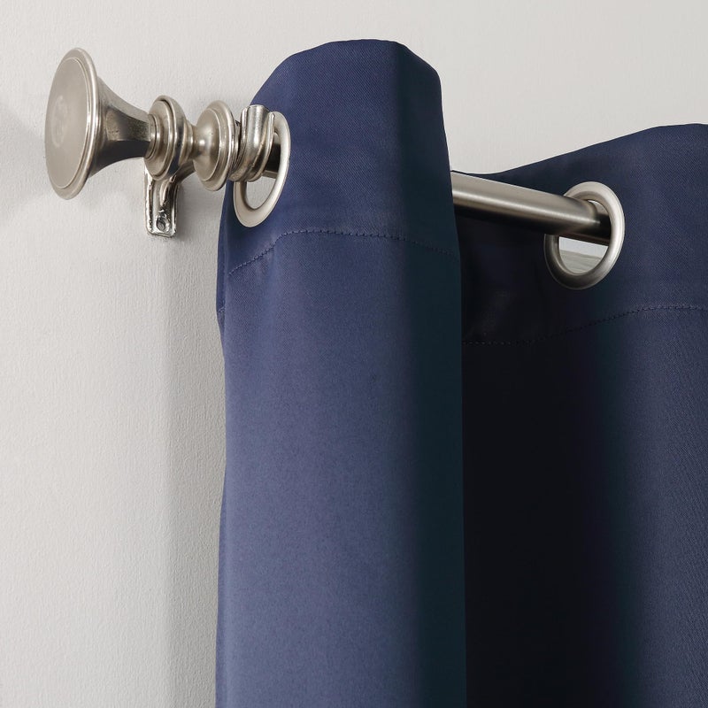 Sun Zero Easton Energy Saving Blackout Grommet Curtain Panel, 40" x 54", Navy Blue - Image 2