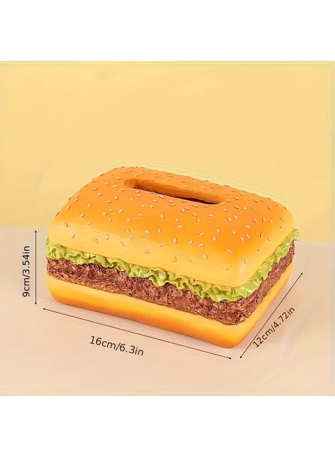 Round Color Paper Towel Holder Burger Shape Dispenser With Sesame Seed Design For Kitchen Office Desk - Image 5