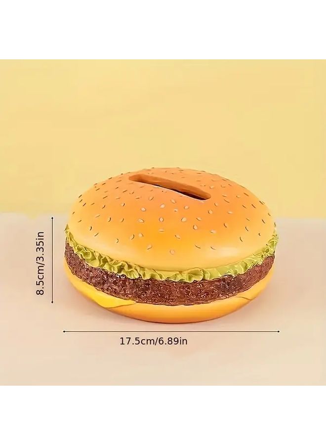 Round Color Paper Towel Holder Burger Shape Dispenser With Sesame Seed Design For Kitchen Office Desk - Image 3