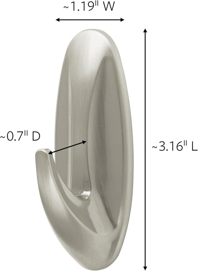 Command Daily wear upgraded resistant material 3 lb Capacity Hooks, Indoor Use, 3 hooks, 6 strips (17081BN-3ES) Ventilated design - Image 2