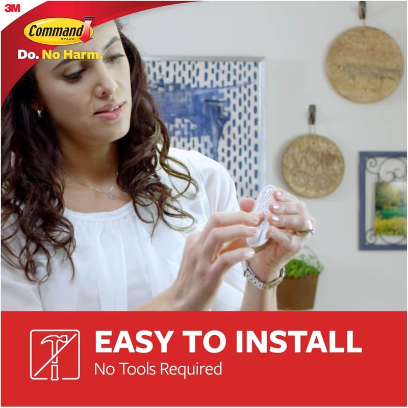 Command Daily wear upgraded resistant material 3 lb Capacity Hooks, Indoor Use, 3 hooks, 6 strips (17081BN-3ES) Ventilated design - Image 3