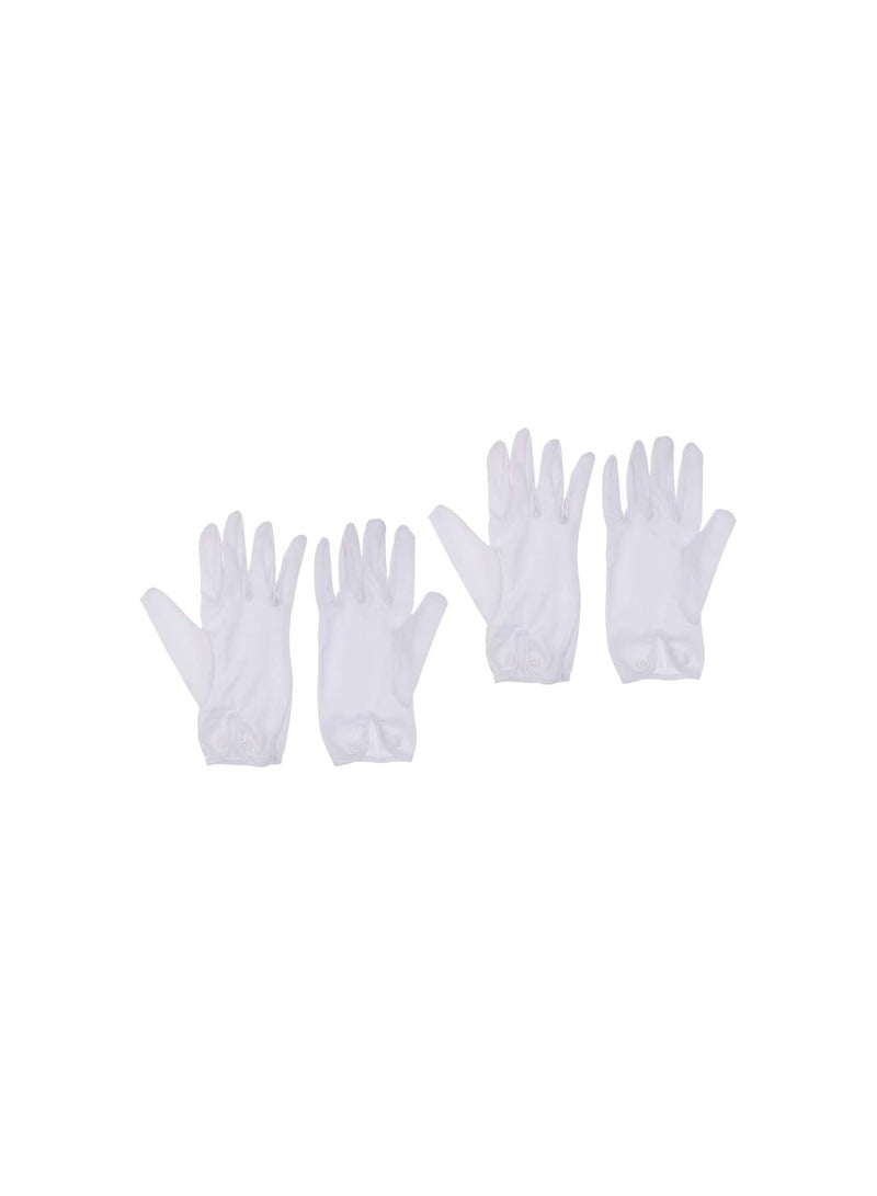 GGOOT 2 Pair Professional White Cotton Gloves for Snooker/Pool Referee Billiards Accessories  - Image 1