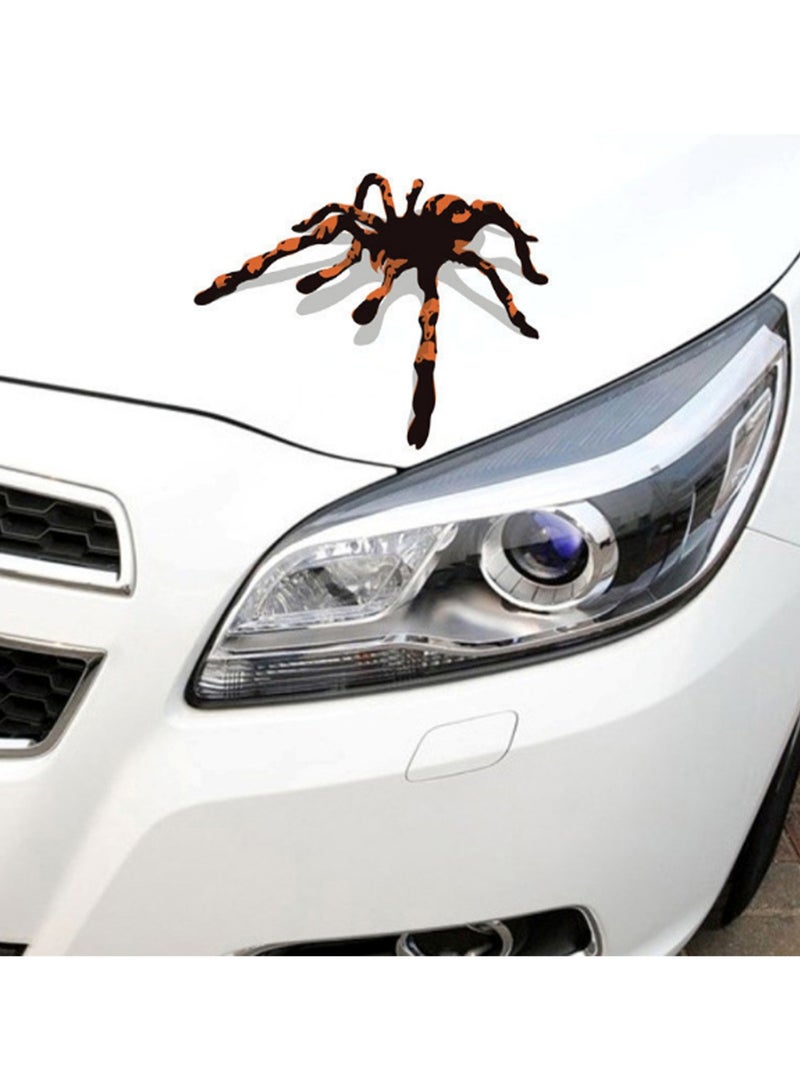 3d Decals And Bumper Stickers Black Orange Spider Shape Universal Car Body Fuel Tank Cap Decal Sticker, Waterproof And Sunproof - Image 3