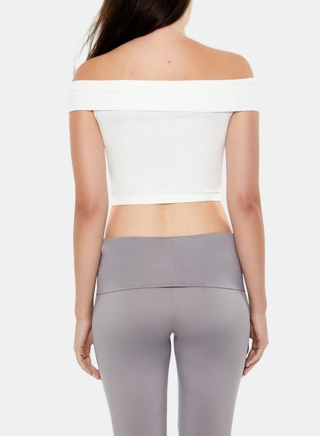 FOREVER 21 Seamless Off-the-Shoulder Crop Top  - Image 5