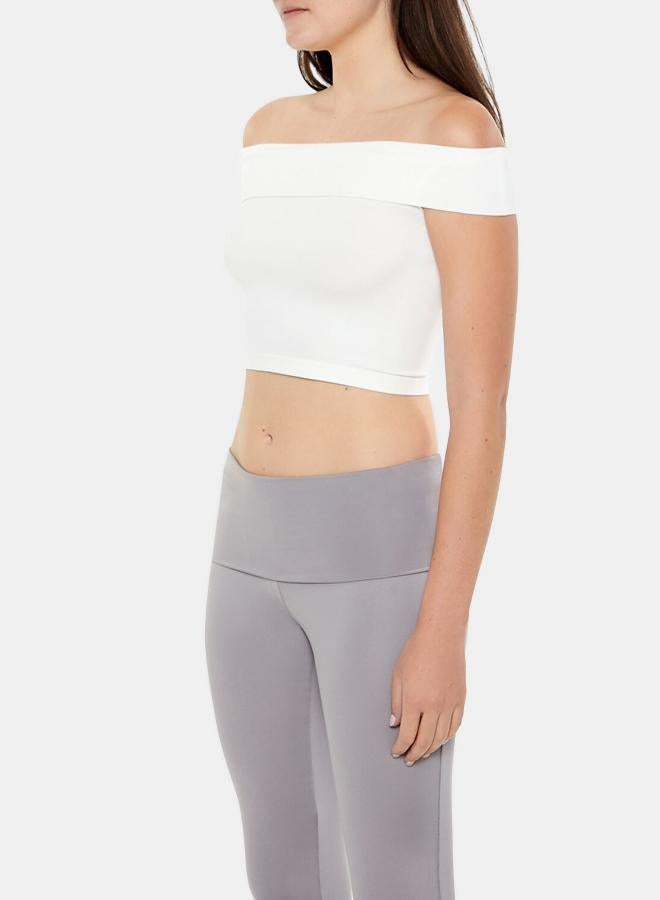 FOREVER 21 Seamless Off-the-Shoulder Crop Top  - Image 2