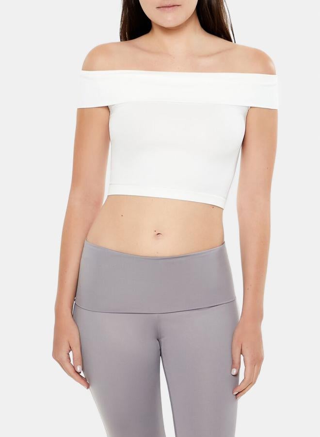 FOREVER 21 Seamless Off-the-Shoulder Crop Top  - Image 4