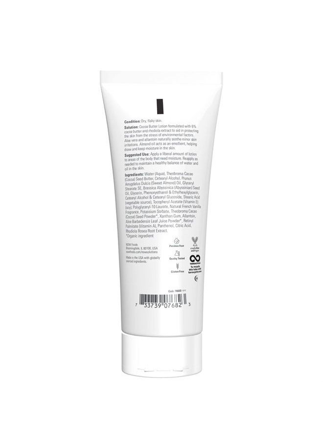 now - Solutions, Cocoa Butter Lotion for Dry and Flaky Skin, with Aloe Vera, Allatonin and Almond Oil, 8-Ounce - Image 1