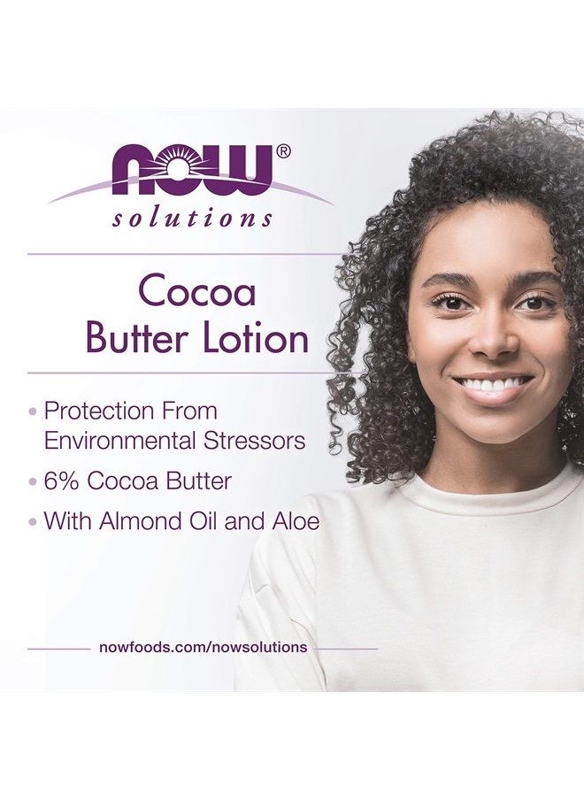 now - Solutions, Cocoa Butter Lotion for Dry and Flaky Skin, with Aloe Vera, Allatonin and Almond Oil, 8-Ounce - Image 1