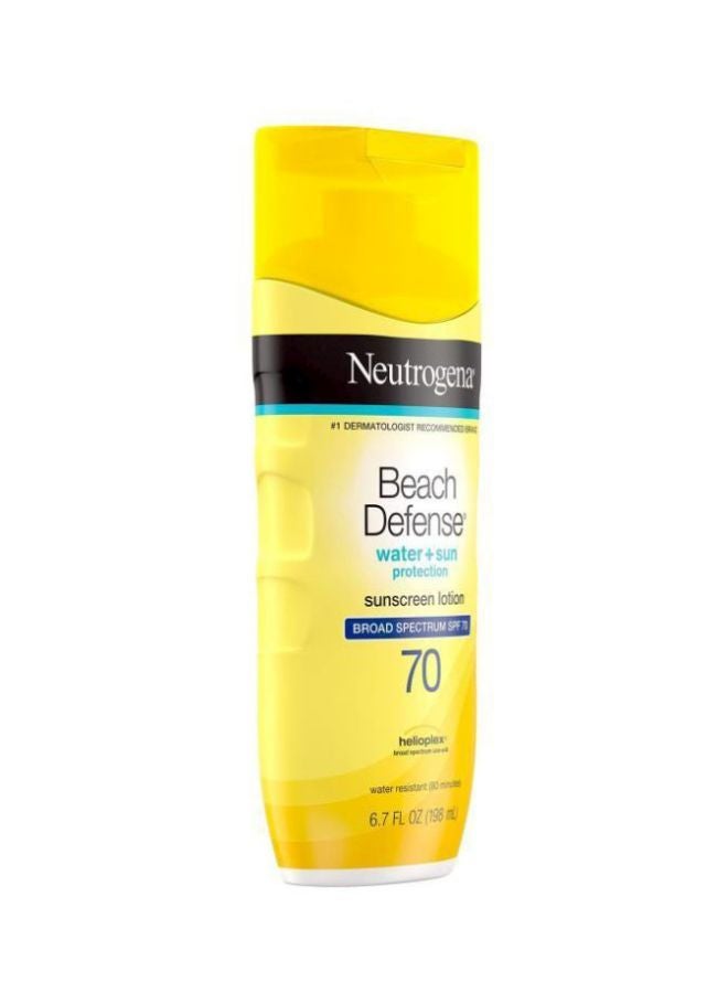 Neutrogena Beach Defense Water + Sun Protection Sunscreen Lotion SPF 30 Yellow 6.7Fluid Ounce - Image 3