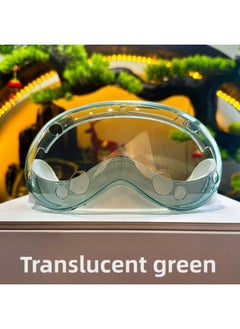 For Apple VR Head Display Protective Cover For Apple Vision Pro Protective Cover Transparent Anti-drop Protective Case-Specifications:Fine Hole Transparent Green + Packaging Box