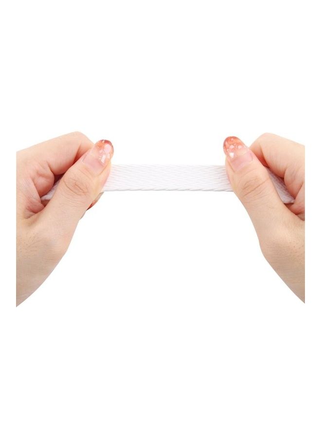 NIBEMINENT Single-turn Woven Pattern Silicone Watchband for Apple Watch Series 7/6/SE/5/4/3/2/1 38/40/41mm, Size:L White - Image 3