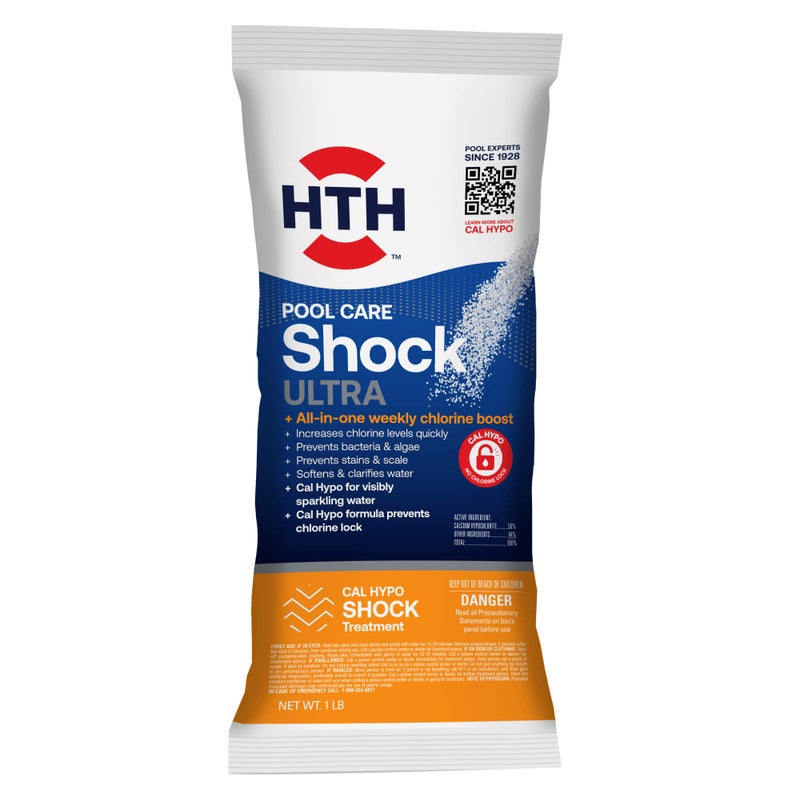 HTH 52039 Swimming Pool Care Shock Ultra, Swimming Pool Chemical, Cal Hypo Formula (1 Pack) - Image 1