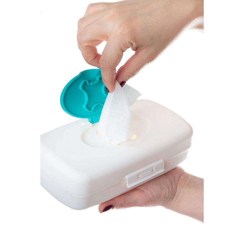 BABYJEM WET TOWEL BOX / TURQUISE & WHITE - Image 2