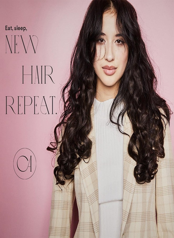 كايشا مجموعة وصلات شعر CAISHA XXL بطول 18 بوصة، 8 قطع، بمشابك، شعر كثيف مموج بني متوسط CES3-1 - Image 5