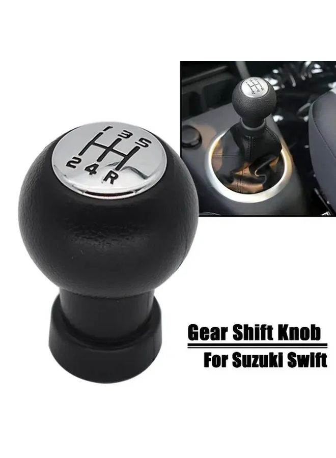 Black 5 Speed Manual Gear Shifter Stick Knob T Type Compatible Suzuki Swift SX4 Alto S Cross - Image 1