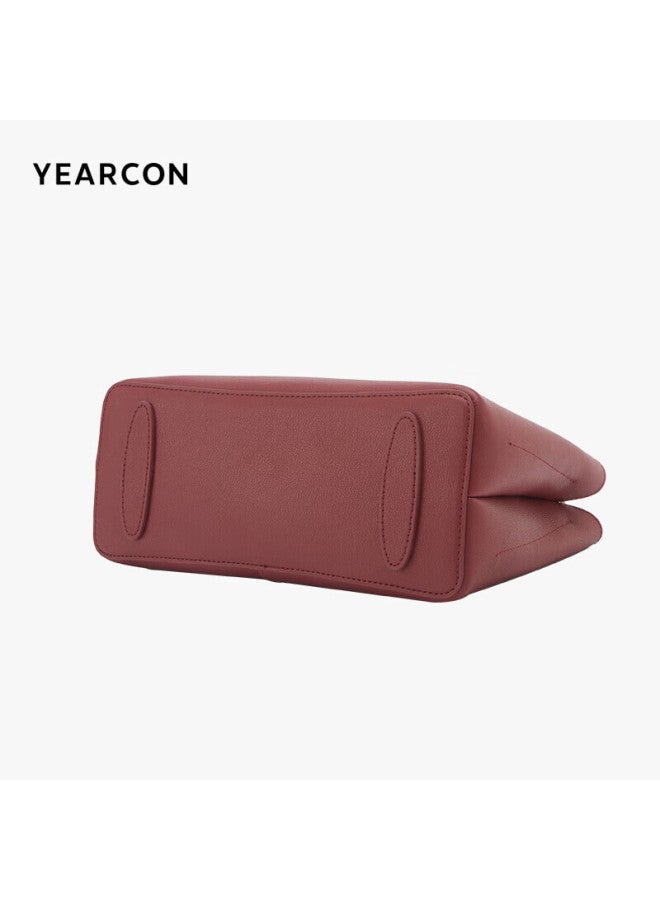 YEARCON Yierkang Large Capacity Tote Bag, Cowhide Mom Bag, Wedding Bag, Handbag, Women's Style, Qixi Valentine's Day Gift - Image 4