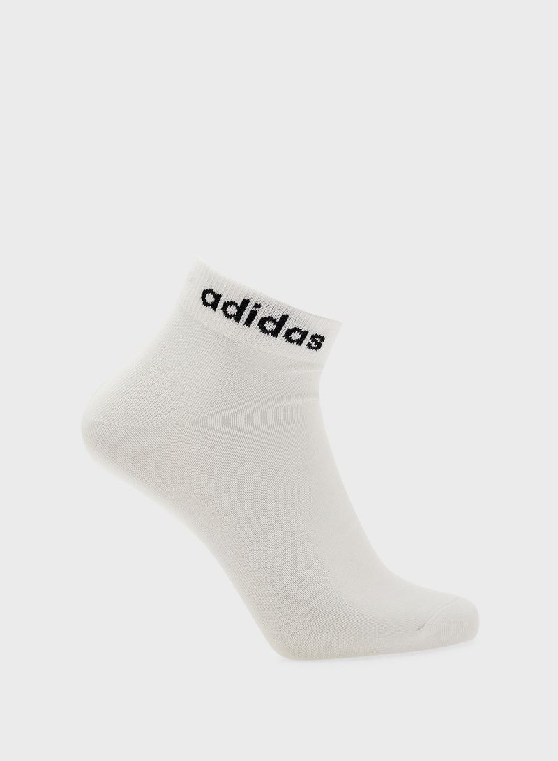 Adidas جوارب كاحل مبطنة خطية 3 أزواج - Image 2