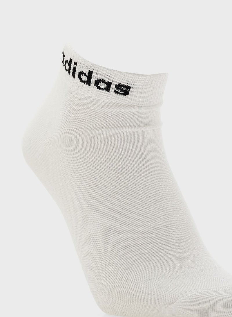 Adidas جوارب كاحل مبطنة خطية 3 أزواج - Image 5