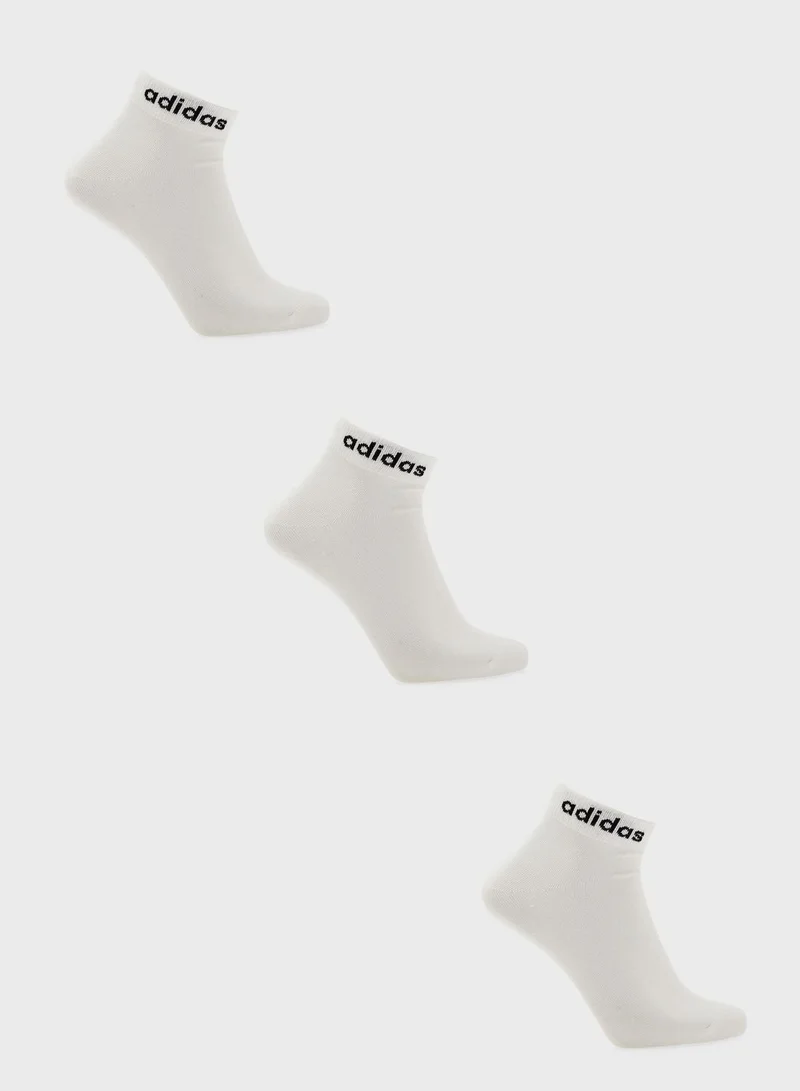 اديداس Linear Ankle Cushioned Socks 3 Pairs