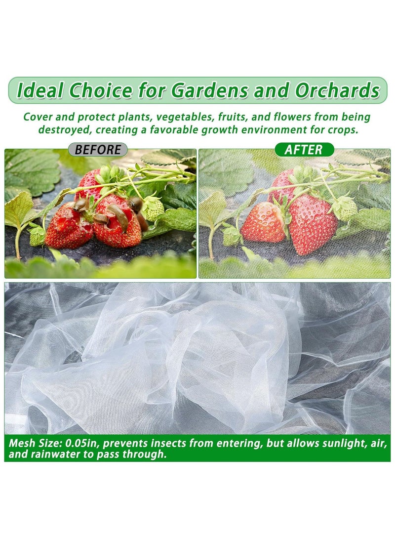 عام **طقم شبكة حديقة خارجي من قطعتين - لحماية النباتات والخضروات والفواكه والزهور من الطيور والحشرات، مزود بسحاب** - Image 4