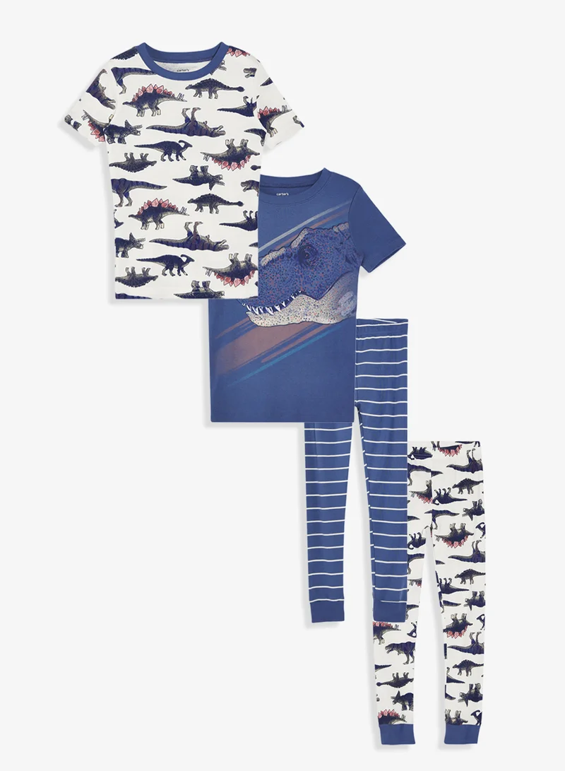 carter's Kids Printed 4PC Pyjamas Set