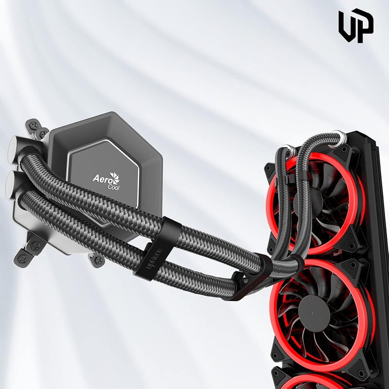 upHere CPU Liquid Coolers Tube Combs 8 Pieces Set =4 Pieces for Tube Diameter Up to 11 mm （0.43in）/4 Pieces for Tube Diameter Up to 13 mm （0.51in） Black-CM508 - Image 4